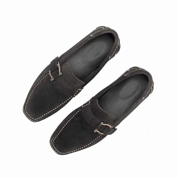 950$ Salvatore Ferragamo Men\'s Dublo Suede Grey Drivers Loafers US9 EE main image 9
